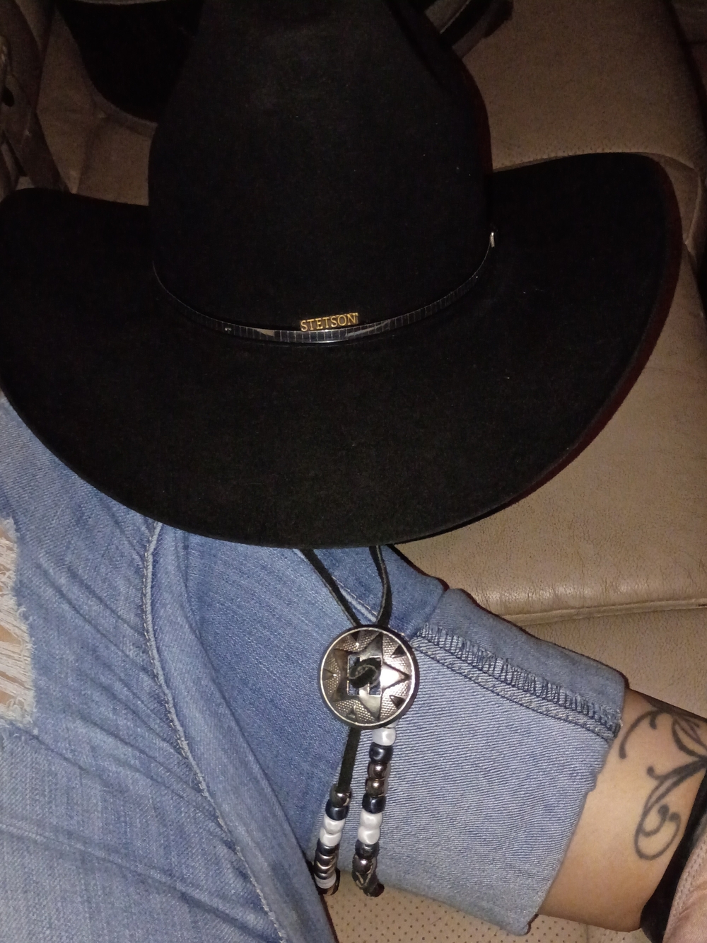 Black Stetson Men's Felt Cowboy Hat - Classic Western Style